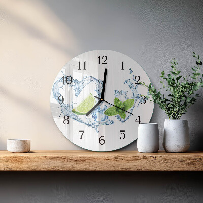 Wanduhr rund Minze