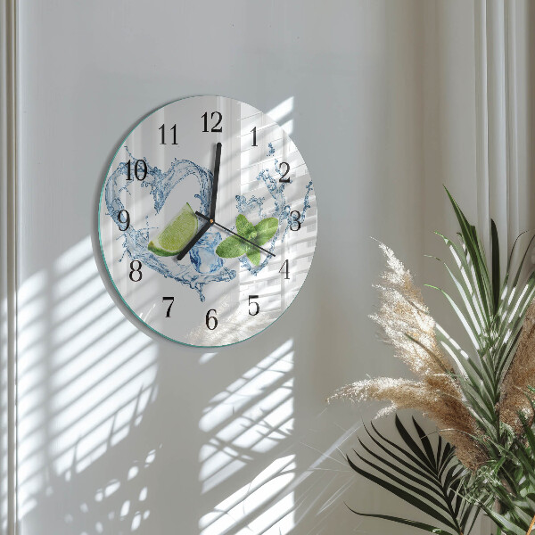 Wanduhr rund Minze
