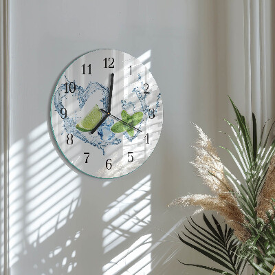 Wanduhr rund Minze
