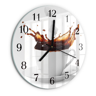 Wanduhr rund Kaffee