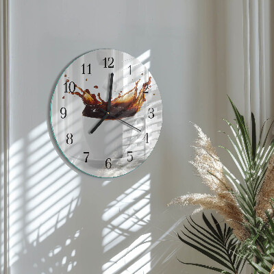 Wanduhr rund Kaffee