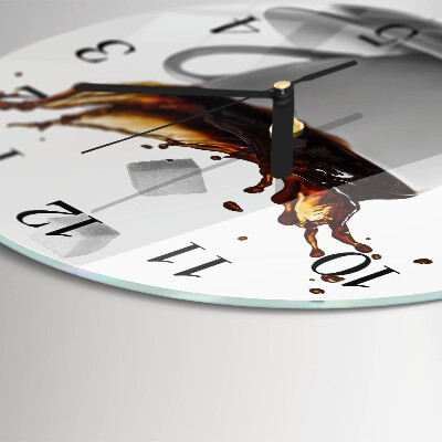 Wanduhr rund Kaffee