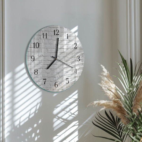 Wanduhr rund Ziegel