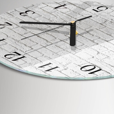 Wanduhr rund Ziegel