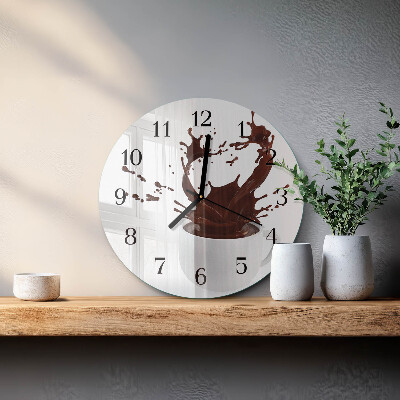 Wanduhr rund Kaffee