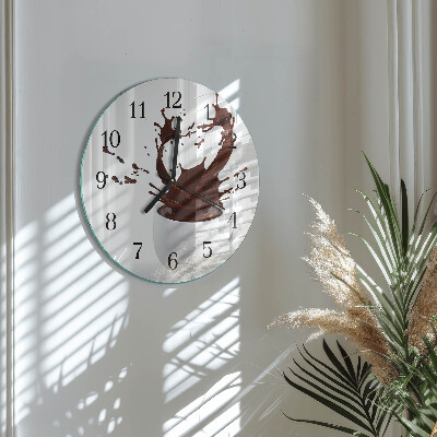Wanduhr rund Kaffee