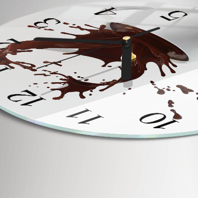 Wanduhr rund Kaffee