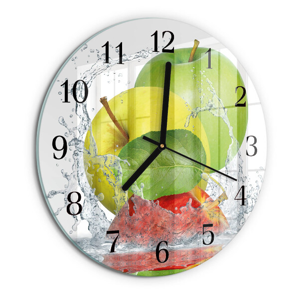 Wanduhr rund Apfel