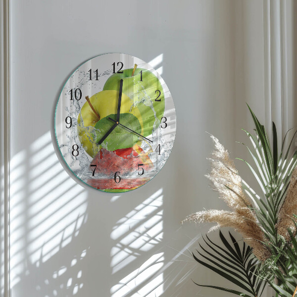 Wanduhr rund Apfel