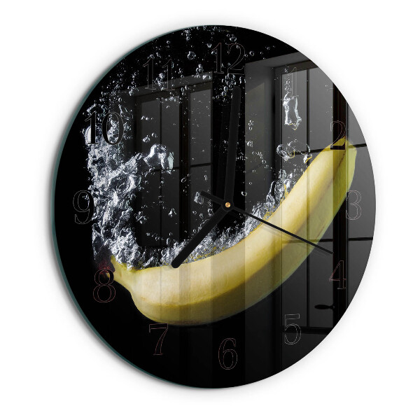 Wanduhr rund Banane