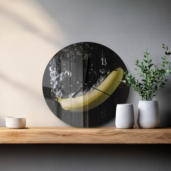 Wanduhr rund Banane