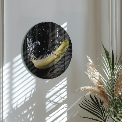 Wanduhr rund Banane