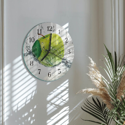 Wanduhr rund Apfel