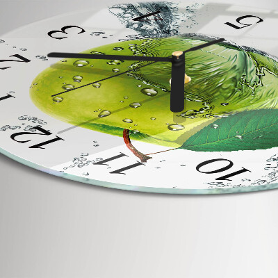 Wanduhr rund Apfel