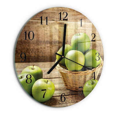 Wanduhr rund Apfel