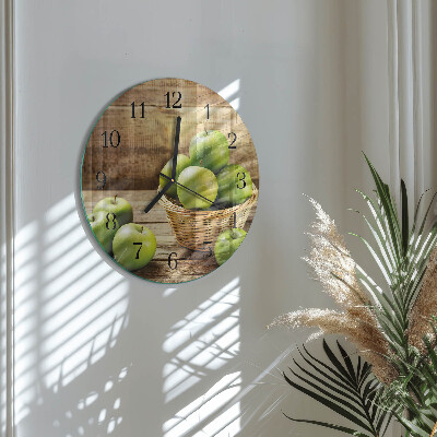 Wanduhr rund Apfel