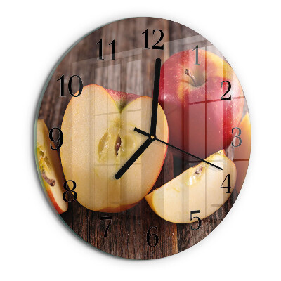 Wanduhr rund Apfel