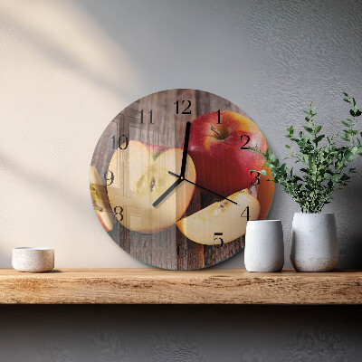 Wanduhr rund Apfel