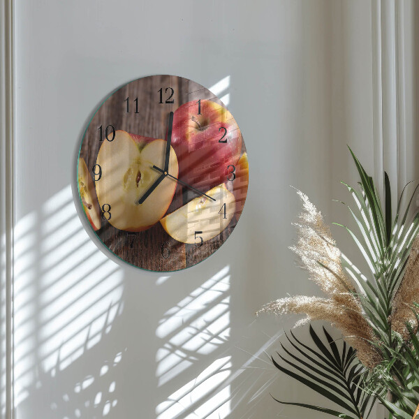 Wanduhr rund Apfel