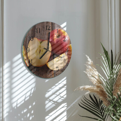Wanduhr rund Apfel