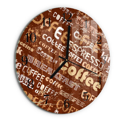 Wanduhr rund Kaffee