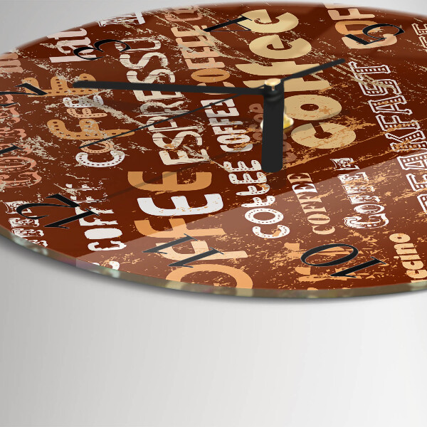 Wanduhr rund Kaffee
