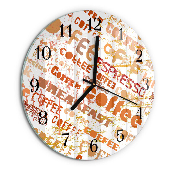 Wanduhr rund Kaffee