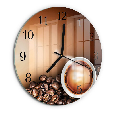 Wanduhr rund Kaffee