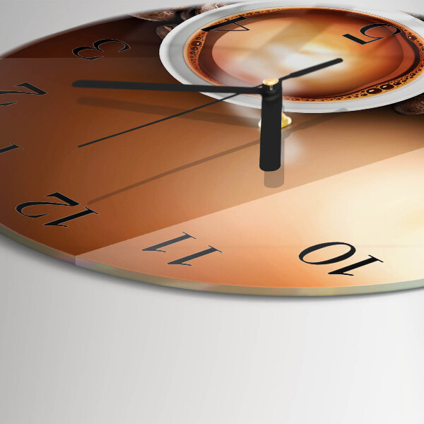 Wanduhr rund Kaffee