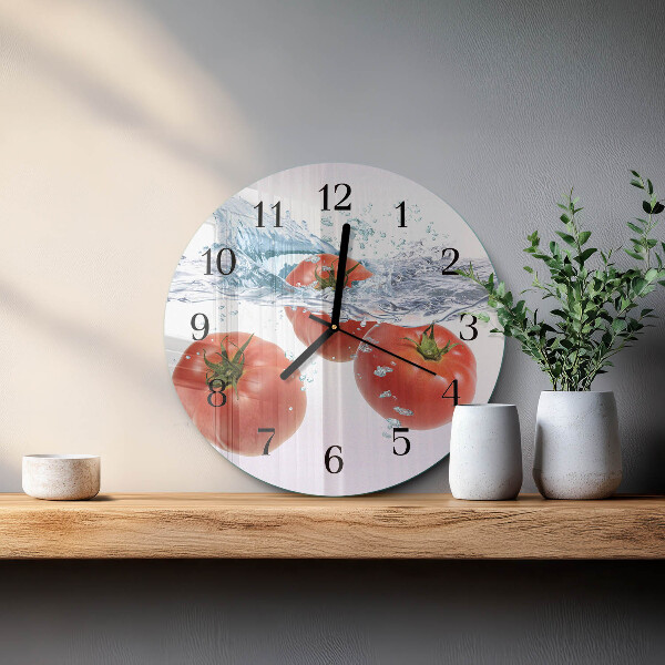 Wanduhr rund Tomaten
