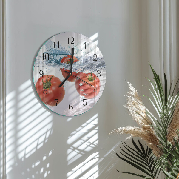 Wanduhr rund Tomaten