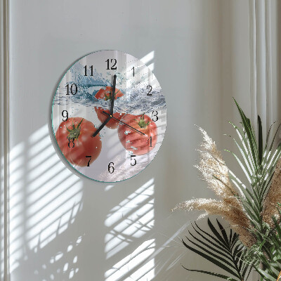Wanduhr rund Tomaten