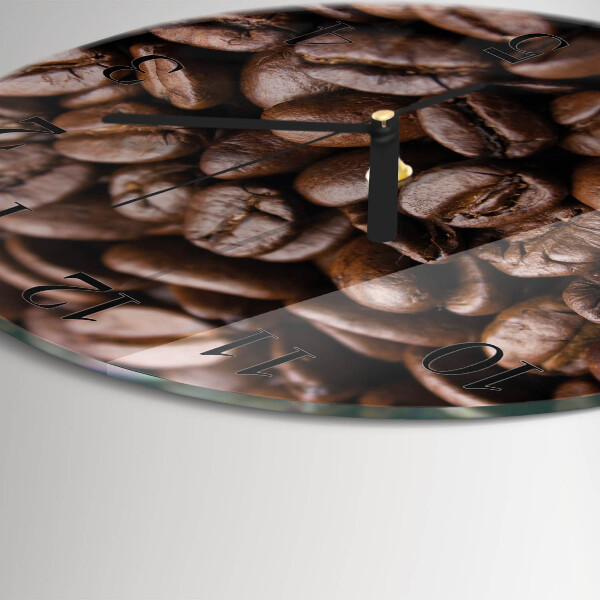 Wanduhr rund Kaffeebohnen