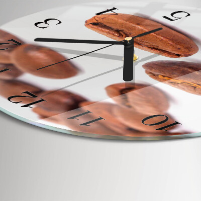 Wanduhr rund Kaffeebohnen