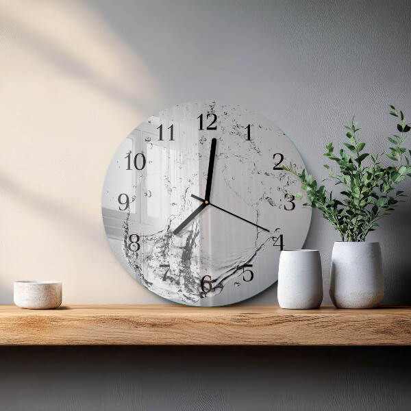 Wanduhr rund Wasser