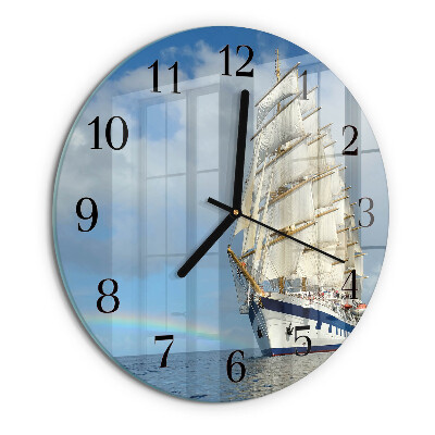 Wanduhr rund Schiff