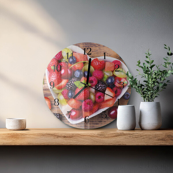 Wanduhr rund Obst