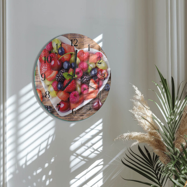 Wanduhr rund Obst