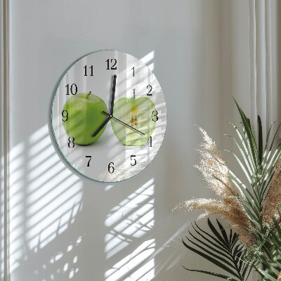 Wanduhr rund Apfel