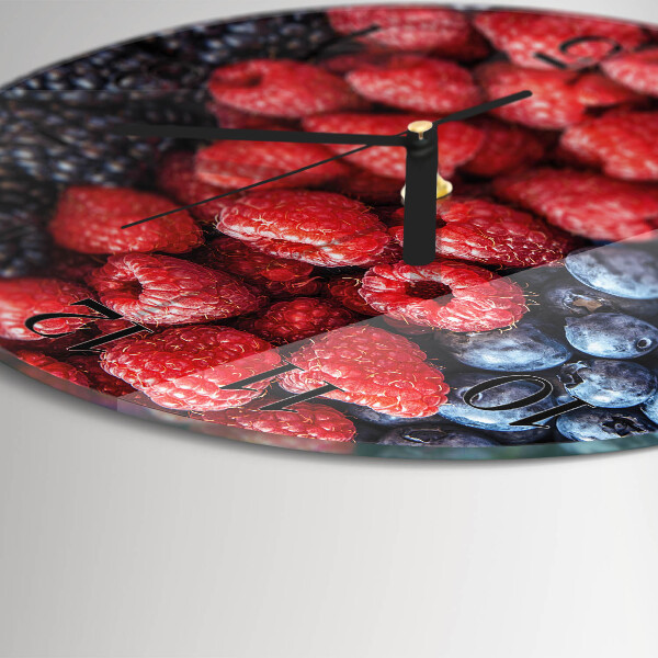 Wanduhr rund Beeren