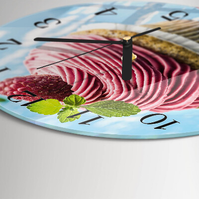 Wanduhr rund Himbeermuffin