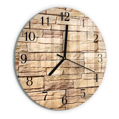 Wanduhr rund Klinker