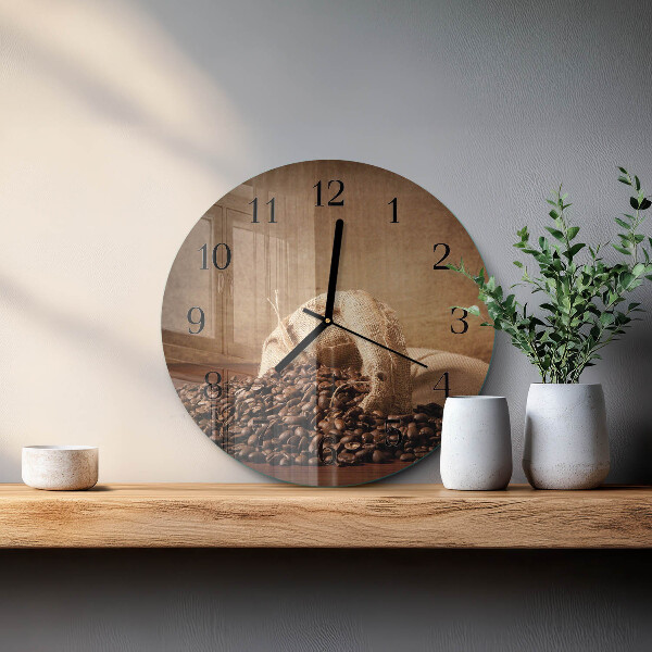Wanduhr rund Kaffee