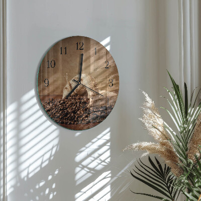 Wanduhr rund Kaffee