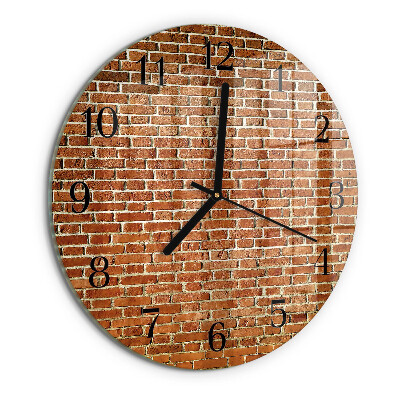 Wanduhr rund Ziegel