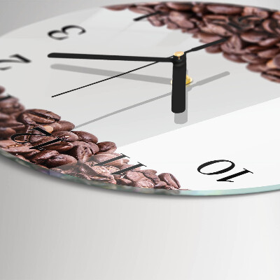 Wanduhr rund Kaffeebohnen