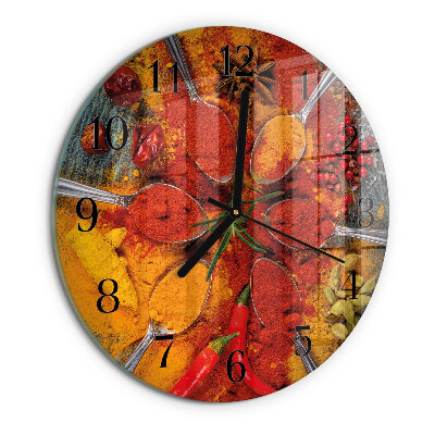 Wanduhr rund Gewürze