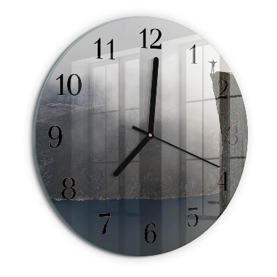 Wanduhr rund Abgrund