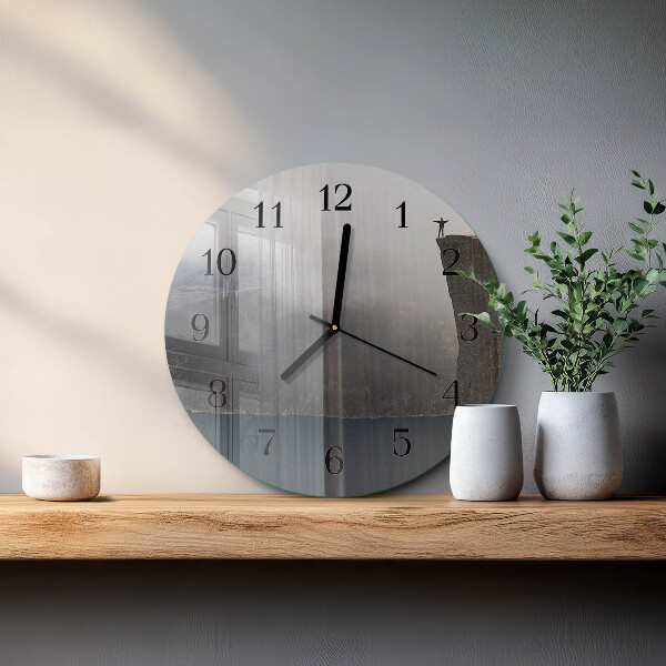 Wanduhr rund Abgrund