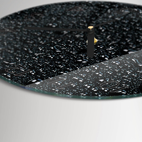 Wanduhr rund Wassertropfen